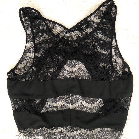 Nasty Gal Tops - NWOT NASTY GAL Black Lace Crop Top Large